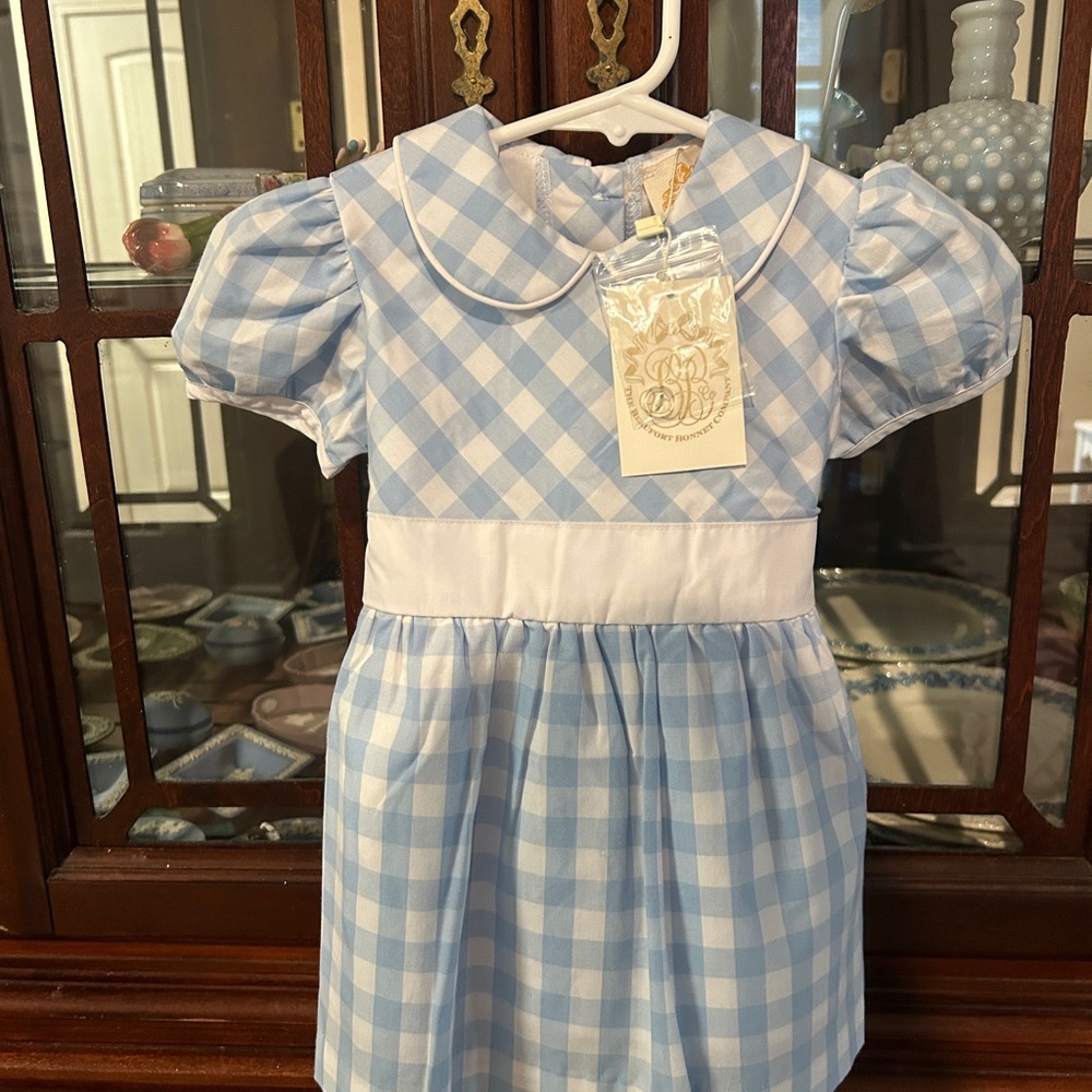 The Beaufort Bonnet Company Cindy Lou Blue and White Gingham Dress
